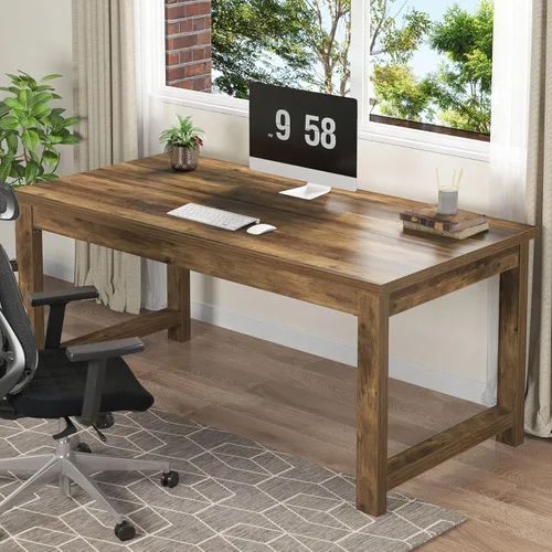 Vista 74 de Tribesigns - Escritorio moderno para computadora, 70.8 x 35.4 pulgadas, escritorio ejecutivo grande de oficina, mesa de estudio, estación de trabajo