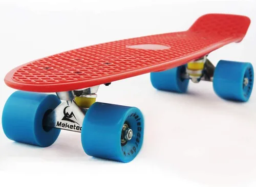 Vista 22 de Meketec Skateboards Mini Cruiser - Patineta (56 cm), diseño retro para niños chicos jóvenes principiantes