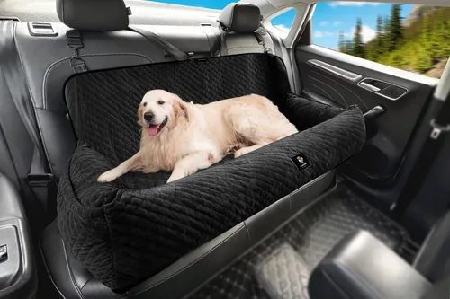 Vista 9 de Asiento de automóvil para perros pequeños y medianos, desmontable lavable, asiento elevador de seguridad para mascotas, cómodo, ultra suave y Gris