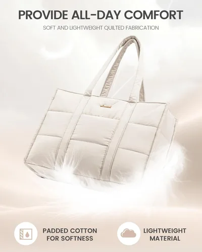 Vista 6 de LOVEVOOK Bolsa para laptop para mujer, bolsa de mano acolchada para el trabajo, maletín grande de computadora de 15.6 pulgadas para profesores