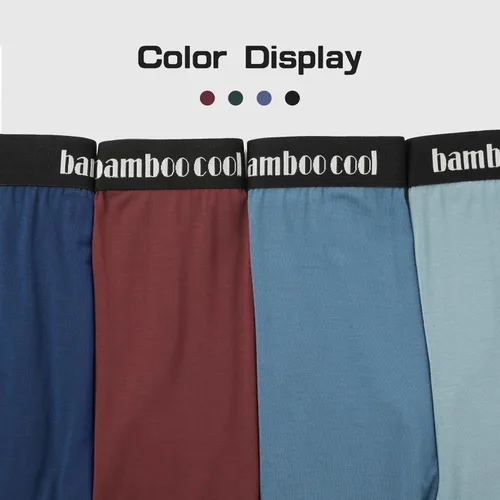 Vista 5 de BAMBOO COOL Mens Underwear Boxer Briefs with Fly Soft Comfortable Breathable Underwear for Men Multipack