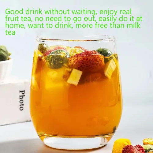 Vista 3 de Té de frutas Una variedad de té mixto de frutas liofilizadas, té de frutas 3.52oz.