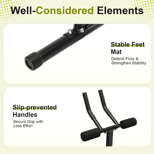 Vista 9 de Abdominal Crunch Coaster, Height Adjustable Ab Trainer Abdominal Whole with LCD Monitor & Six Silent Rollers, Body Workout Machine for Home