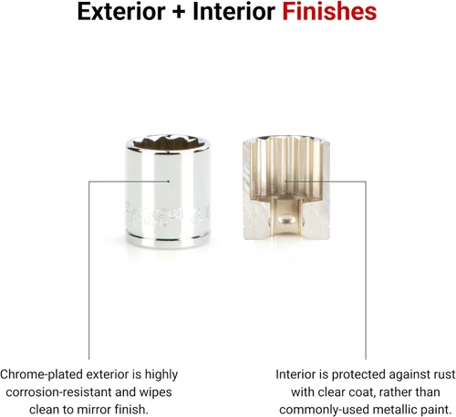 Vista 3 de TEKTON Juego de llaves de vaso de 12 puntos, 9 piezas (516-34 pulgadas) SHD91103