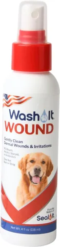 Wash-It - Lavado de heridas para perros | Cuidado de heridas de mascotas para perros con ácido hipocloroso para limpiar heridas, cortes, quemaduras