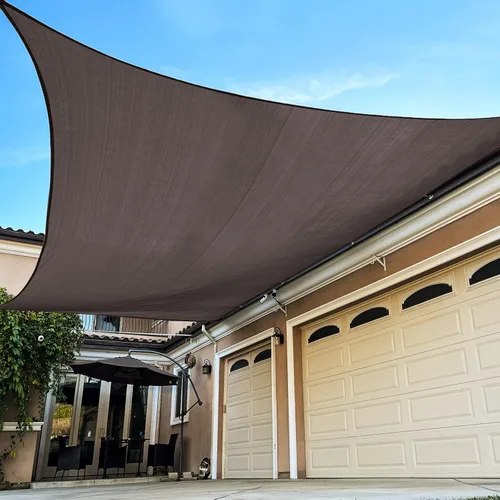 Vista 15 de Toldo rectangular con dosel para patio, 6 pies x 8 pies, de tela para sombra en exteriores - Protección solar para pérgola, patio trasero, jardín
