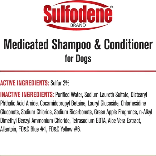 Vista 7 de Farnam Sulfodene Champú y acondicionador medicado para perros 12oz, blanco