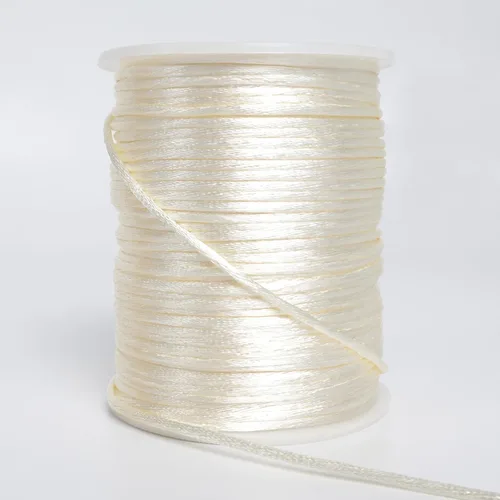 Vista 10 de Cordón de nailon satinado de 2 mm x 100,58 m, hilo de nailon sedoso y suave para joyería, pulseras, collares, cuentas, hilo para macramé, cola