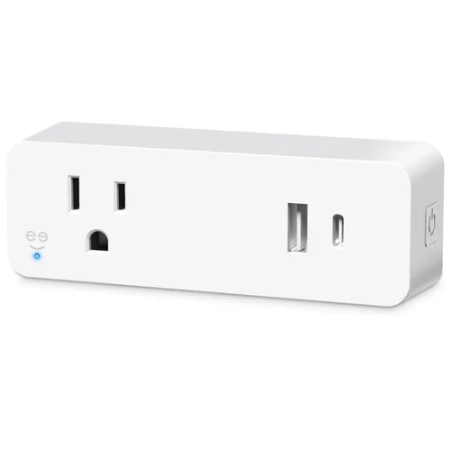 Vista 9 de Geeni Switch + Charge Multi Port Smart Wi-Fi Plug con 2 puertos USB, salida de ahorro de energía con control de aplicación, compatible con Alexa