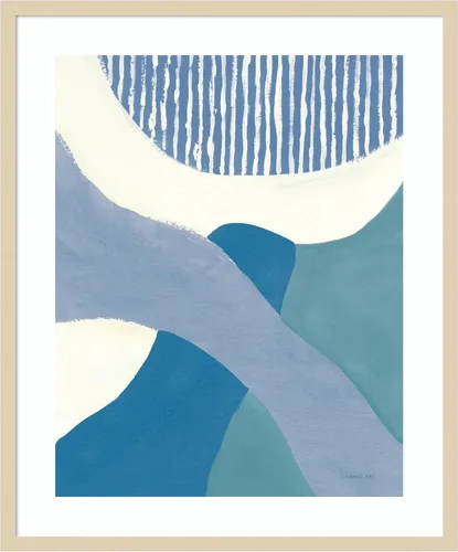 Vista 10 de Amanti Art Framed Wall Art Print 21x17 Retro Abstract VI Blue Green by Danhui Nai, Abstract Wall Art, Modern Contemporary Decor, Small Poster