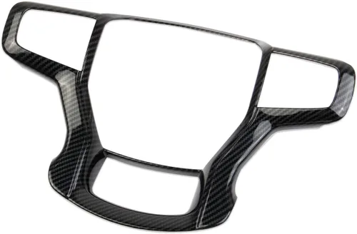 Vista 2 de Funda de volante de fibra de carbono, accesorios para Chevy Silverado Blazer 2019-2025 Tahoe Suburban 2021-2024 (cubierta completa)