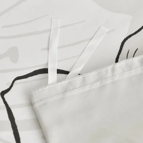 Vista 7 de DJY - Juego de funda de edredón de 3 piezas, tamaño queen, negro y blanco con patrón floral, elegante funda de edredón boho floral con 2 fundas