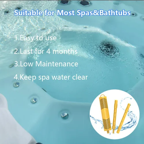 Vista 4 de Palitos minerales de spa, barra mineral para bañera de hidromasaje, palos minerales de spa para bañera de hidromasaje con 4 meses de vida útil