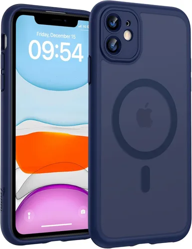 Vista 1326 de TOCOL Funda para iPhone 11, compatible con Magsafe, protección completa de cámara, imanes integrados, protección contra caídas, funda translúcida