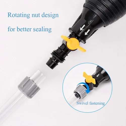 Vista 3 de Gas Siphon Pump for Gasoline with 6.5FT Siphon Hose, Manual Fuel Transfer Pump, Portable Hand Sucker Pump, for Oil, Diesel, Water, Fish Tank