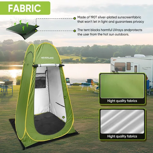Vista 7 de Neverland Pop up Privacy Shower Tent - Portable Changing Shower Tent, Dressing Room, Bathroom, Outdoor Rain Shelter for Camping, Beach