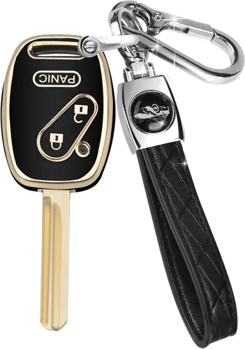Funda para llavero Honda con llavero, funda protectora para llave de automóvil para Honda Accord 2003-2012 Civic 2006-2013 Pilot 2005-2015 CRV CRZ