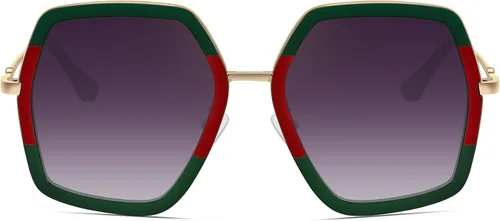 Vista 2 de WOWSUN Oversized Big Fashion Sunglasses for Women Irregular Large Shades UV Protection