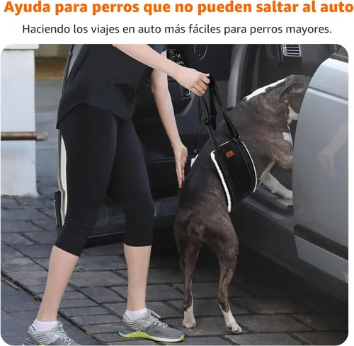 Vista 3 de LOOBANI - Cabestrillo portátil para perros para patas traseras, arnés de soporte de cadera para ayudar a levantar la parte trasera para ayuda