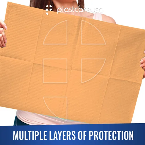 Vista 4 de PlastCare USA -Toallas desechables impermeables de 3 capas de 13” x 18” para pacientes de servicios dentales o clientes de tatuaje (paquete de 125)