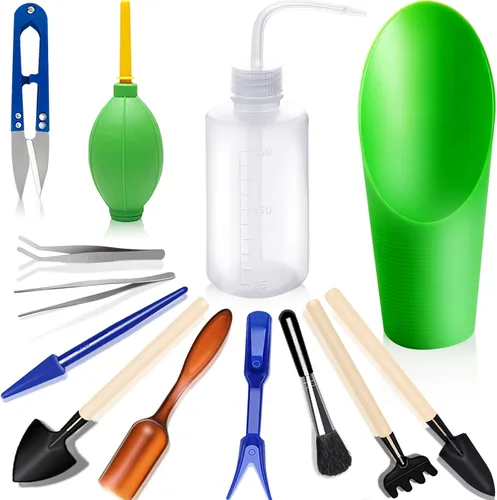 Vista 9 de Succulent Tools, 13 piezas de mini herramientas de jardín, juego de herramientas de trasplante, kit de cuidado de suculentas para plantas