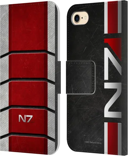 Vista 111 de Head Case Designs Officially Licensed EA Bioware Mass Effect Cerberus Logo Graphics Leather Wallet Case Compatible with Apple iPhone 7 Plus/iPhone 8