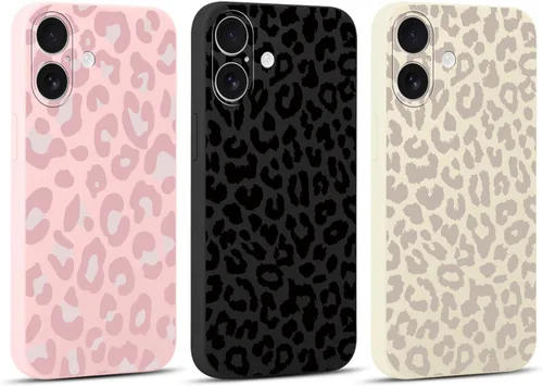Vista 62 de Paquete de 3 Lindas Fundas con Estampado de Guepardo para iPhone 7/8/SE 2020/SE 2022 de 4.7", Fundas de Diseño Estético de Leopardo de Silicona