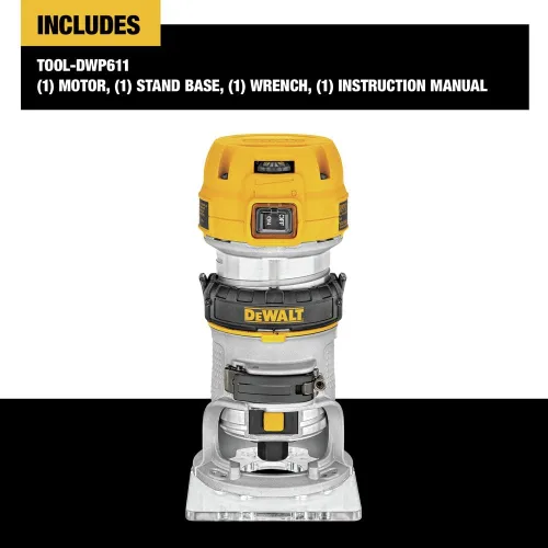 Vista 2 de Torque compacto de velocidad variable rebajadora con LED DeWalt DWP611 1.25 de HP Max