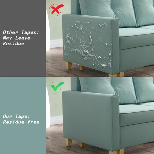 Vista 5 de Protector de muebles antiarañazos para gatos, funda gruesa para sofá, protector transparente y adhesivo para gatos y perros, protector antiarañazos