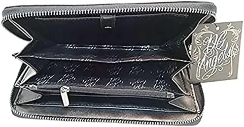 Vista 3 de CYOIDAI DGA Angels Day of the Dead Marilyn Monroe Smile Now Cry Later - Cartera con cremallera para mujer, Negro