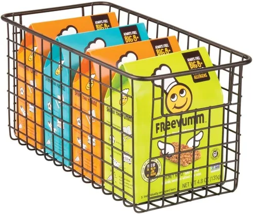 Vista 7 de mDesign - Canasta de alambre metálico para organizar y almacenar alimentos