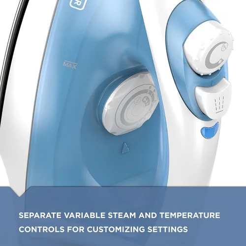 Vista 2 de Fácil plancha de vapor antiadherente BLACK+DECKER IR40V compacta con apagado automático y anti goteo