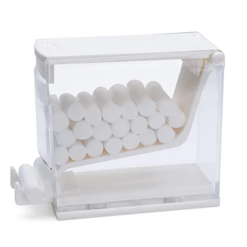 ANNWAH Dispensador de rollo de algodón dental profesional organizador de rollos de algodón para uso doméstico en hospitales, caja de almacenamiento