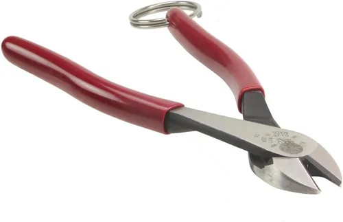 Vista 5 de Klein Tools Alicates D228-8TT, fabricados en EE. UU., Alicates de corte diagonal con diseño de alto apalancamiento y anillo de sujeción, 8 pulgadas