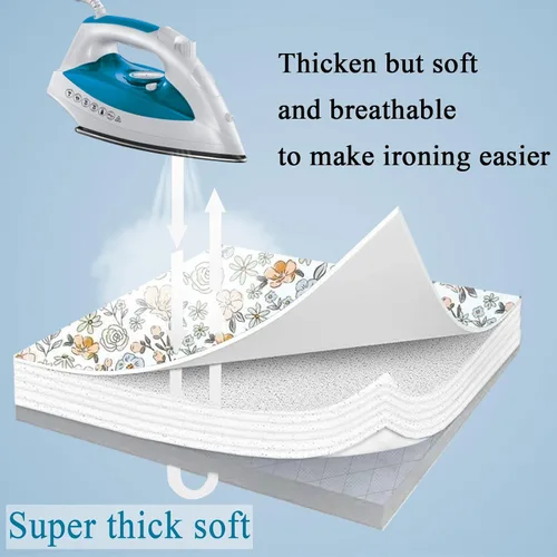 Vista 5 de Funda para tabla de planchar pequeña resistente a quemaduras, cubierta de planchado de mesa con acolchado reflectante del calor, almohadilla