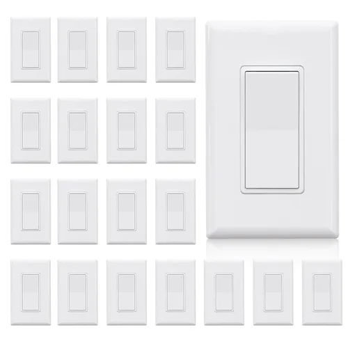 Vista 33 de Elegrp Interruptor de luz, 3 vías, 15 amperios, 120-277 voltios, reemplazo de pared de paleta basculante, corriente alterna, autopuesta a tierra