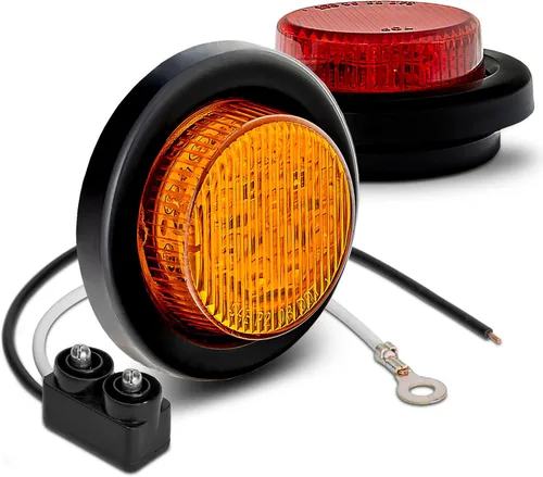 Vista 11 de TRUE MODS 2" - 10 luces LED redondas ámbar de 2 pulgadas y 12 V [reflector 2 en 1] [policarbonato] [DOT FMVSS 108] [SAE P2] [arandela y enchufes]