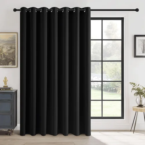 Vista 49 de RYB HOME Cortinas portátiles para puerta con privacidad, cortinas opacas y aislantes térmicas para dormitorio, armario, sala de estar, comedor