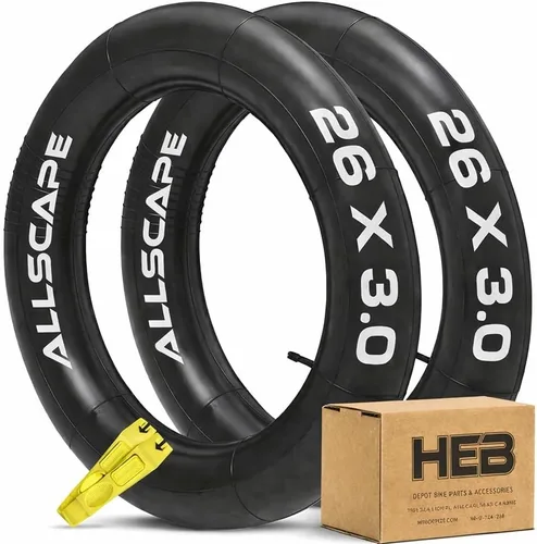 Vista 12 de HEB - Tubo de bicicleta de servicio pesado para neumáticos Ebike - Tubo interior resistente a pinchazos para neumático de bicicleta de 20 x 4 / 26 x