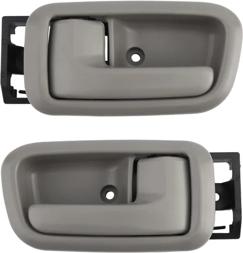 Vista 9 de Gledewen Manijas de puerta interior con bisel (par), compatibles con Toyota Tundra 2000-2006, beige, manija delantera izquierda del conductor