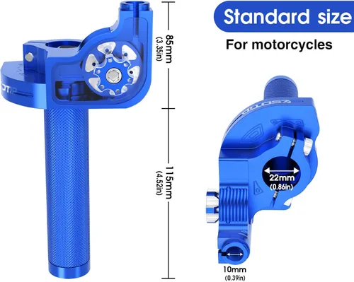 Vista 58 de Throttle Grip Throttle Cable Motorcycle 22mm Universal CNC Aluminum Accelerator Throttle Twist Grips Handlebars for KLX CR CRF EXC XR TTR CB SSR ATV