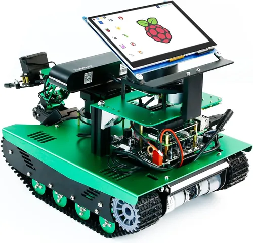Vista 10 de Yahboom Raspberry Pi 4B AI Robot ROS Tank Kit Transbot con cámara de profundidad, escáner 3D ROS Robótica Codificación 2D Mapeo 3D Navegación