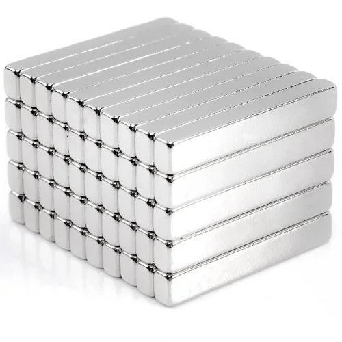 Vista 11 de MIN CI Pack de 100 imanes de barra de neodimio potentes, 12 x 6 x 3 mm, plateados, rectangulares, imanes de tierras raras súper resistentes
