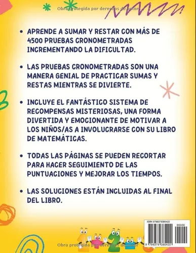 Vista 2 de Sumas y Restas Cuaderno de ejercicios de matemáticas para niños de 6 a 8 años Dígitos del 0-100 Descubre las recompensas misteriosas!