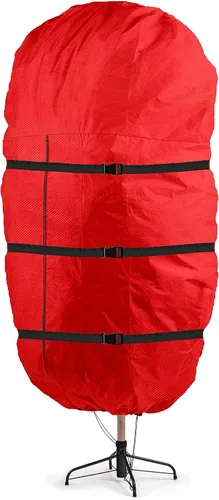 Vista 8 de Zober Bolsa vertical de almacenamiento para árbol de Navidad, se adapta a árbol artificial de 9 pies, bolsa para árbol de Navidad con dobladillo