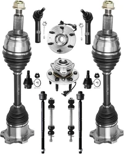Vista 428 de Detroit Axle - Kit de cubos de rodamiento de rueda delantera de 6 piezas para Dodge Dart 2013-2016, Chrysler 200 2015-2017, 2 cojinetes de rueda