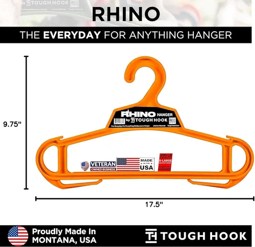 Vista 5 de Rhino Tough Hook - Perchas resistentes para ropa, fabricadas en Estados Unidos, de grado militar, para armadura corporal, capacidad de 200 libras