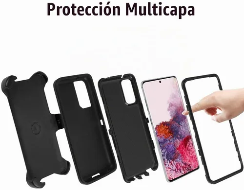 Vista 3 de AICase Funda Tipo Pistolera con Clip para Cinturón para Galaxy S20 Plus, Protección contra Caídas de Cuerpo Completo Resistente de Servicio Pesado