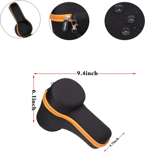 Vista 6 de Aproca Funda compatible con pistola de velocidad Bushnell Velocity, bolsa de almacenamiento dura portátil (solo funda)