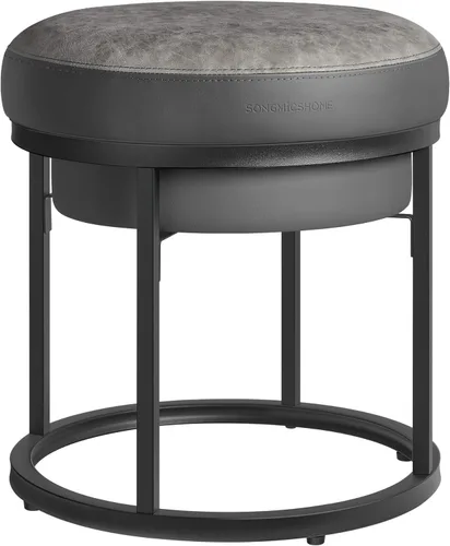 Vista 14 de SONGMICS HOME LUIZ Collection - Reposapiés otomano, otomano rectangular, taburete para silla de tocador, reposapiés, parte superior reversible, mesa